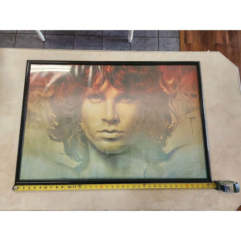 Ananda Kurt Framed Print of Jim Morrison Large 37" X 25"